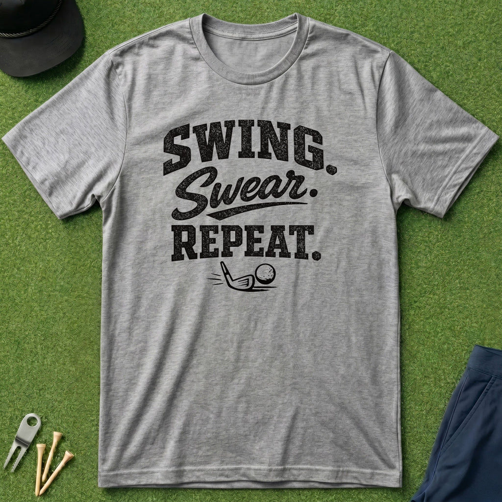 Swing. Swear. Repeat. - T-Shirt