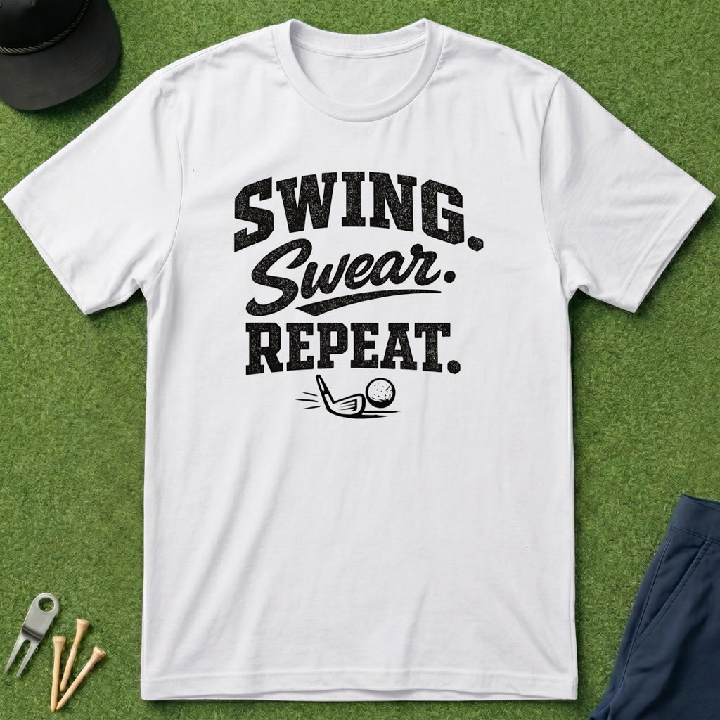 Swing. Swear. Repeat. - T-Shirt