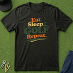 Eat Sleep Golf Repeat - T-Shirt