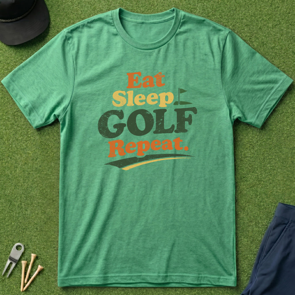 Eat Sleep Golf Repeat - T-Shirt
