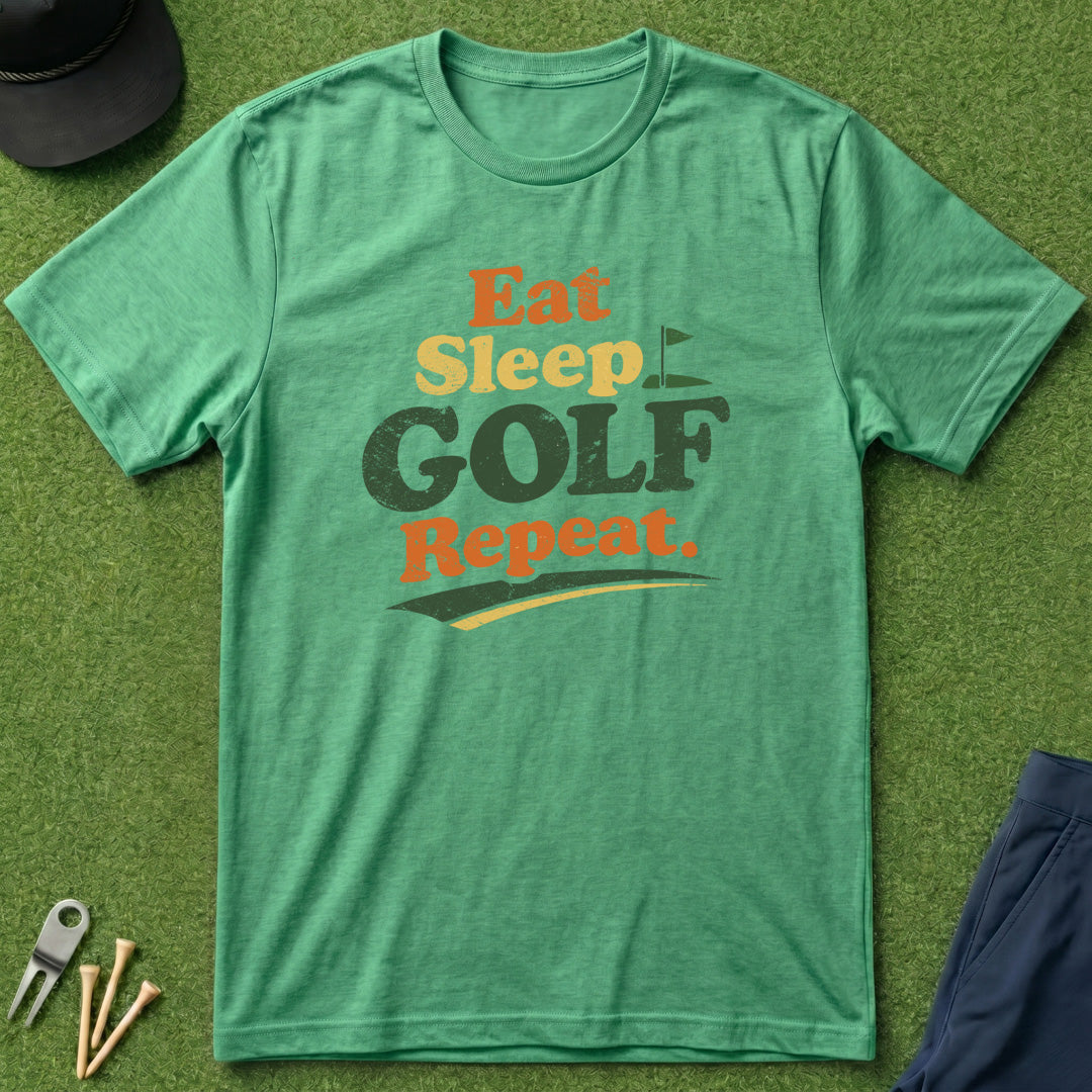 Eat Sleep Golf Repeat - T-Shirt