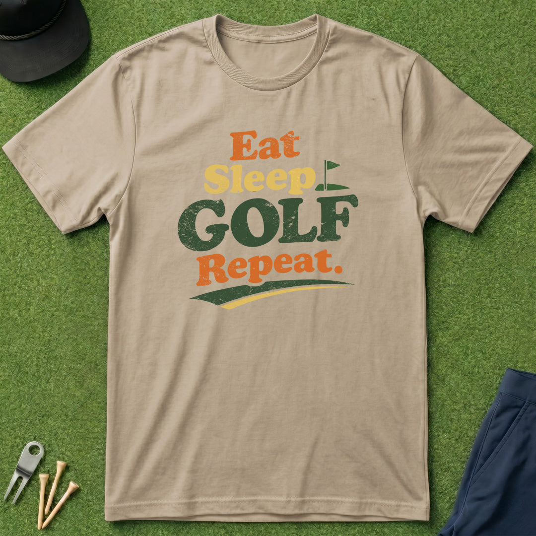 Eat Sleep Golf Repeat - T-Shirt