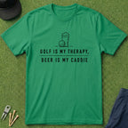 Golf is My Therapy, Beer is My Caddie - T-Shirt