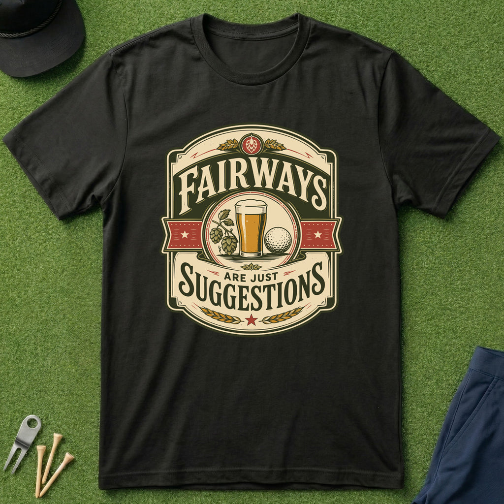Fairways Are Just Suggestions Badge - T-Shirt