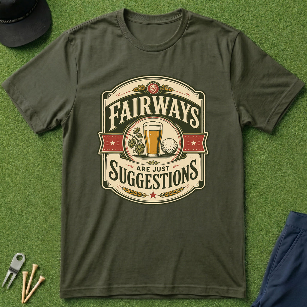 Fairways Are Just Suggestions Badge - T-Shirt