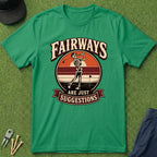 Fairways Are Just Suggestions Skeleton - T-Shirt