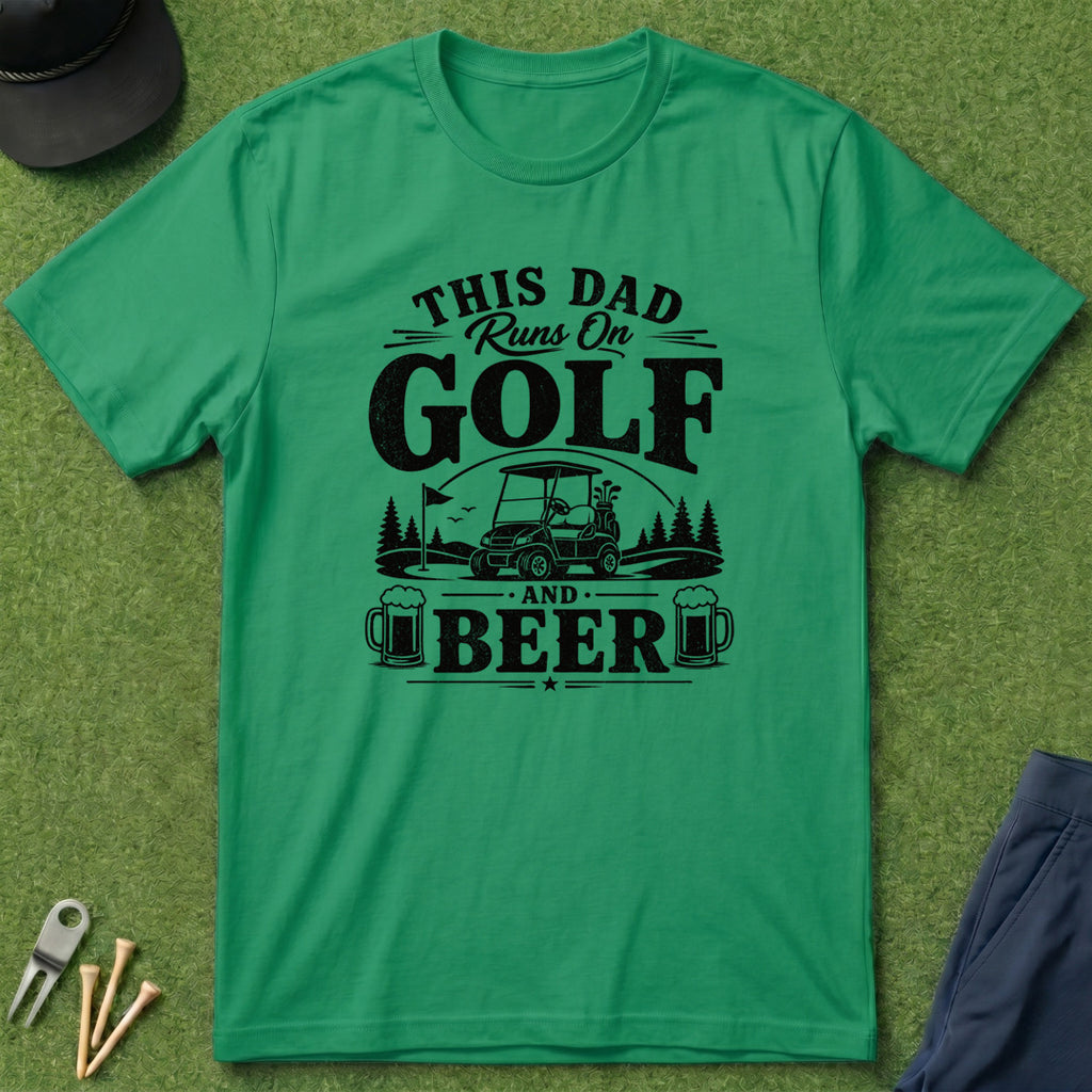 This Dad Runs On Golf And Beer - T-Shirt