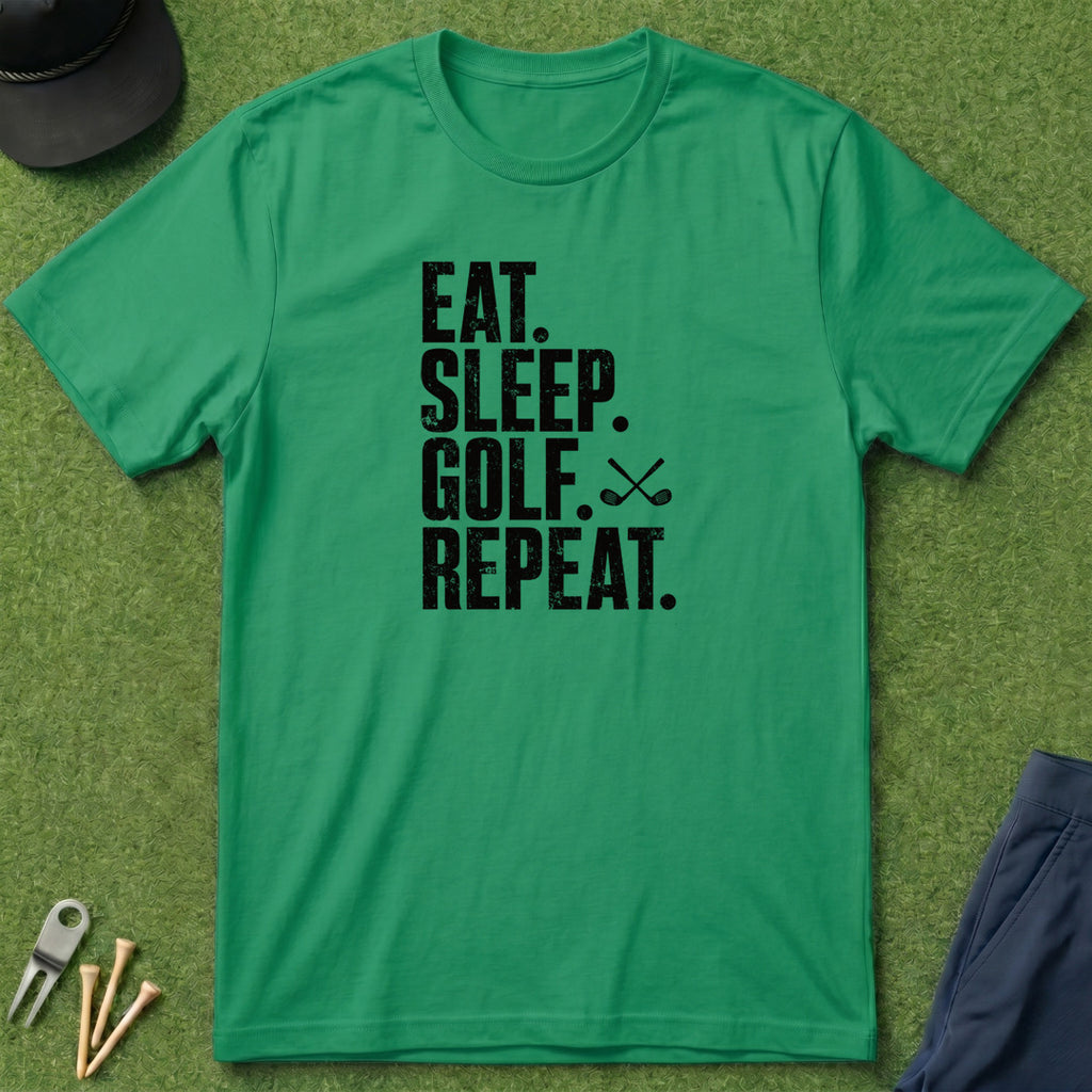Eat Sleep Golf Repeat - T-Shirt