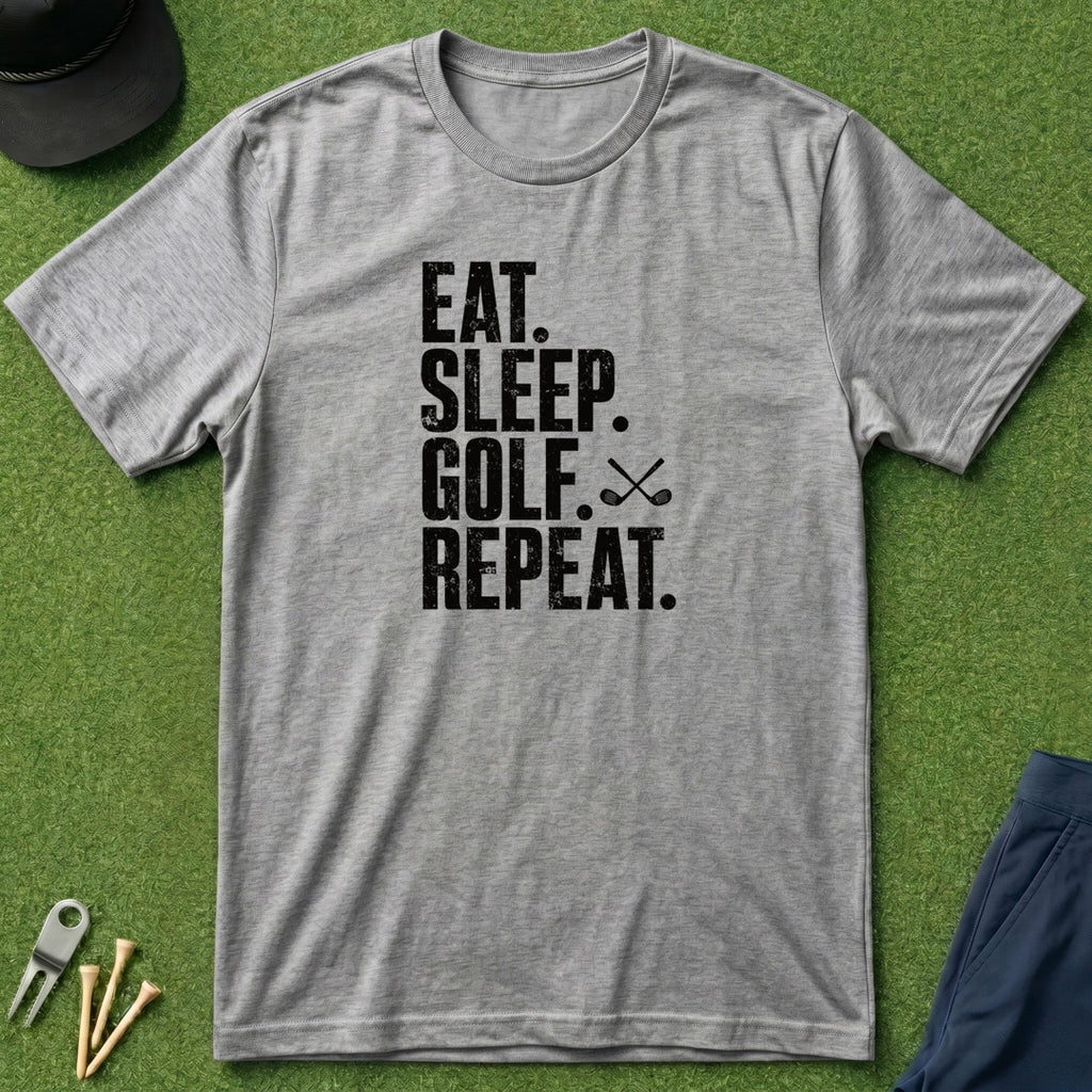 Eat Sleep Golf Repeat - T-Shirt