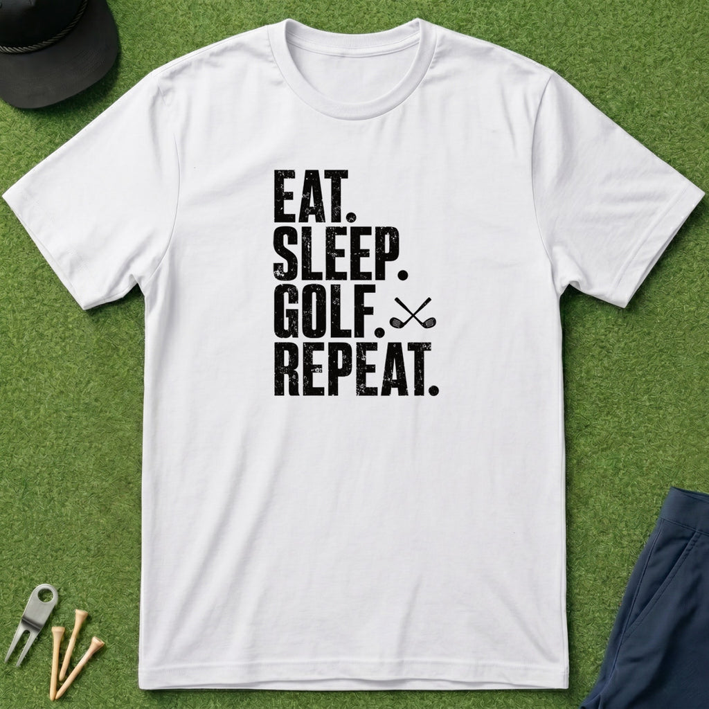 Eat Sleep Golf Repeat - T-Shirt