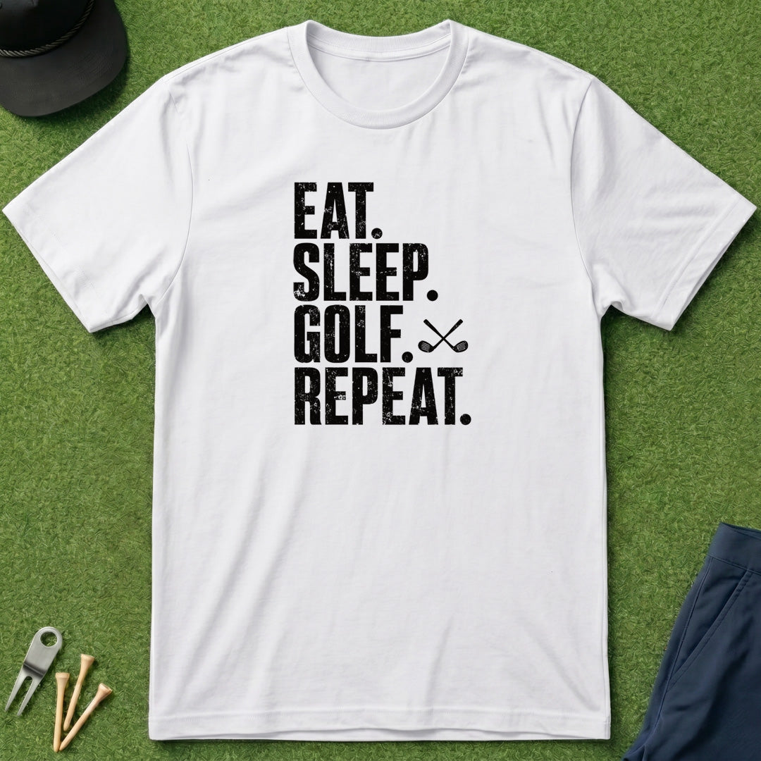 Eat Sleep Golf Repeat - T-Shirt