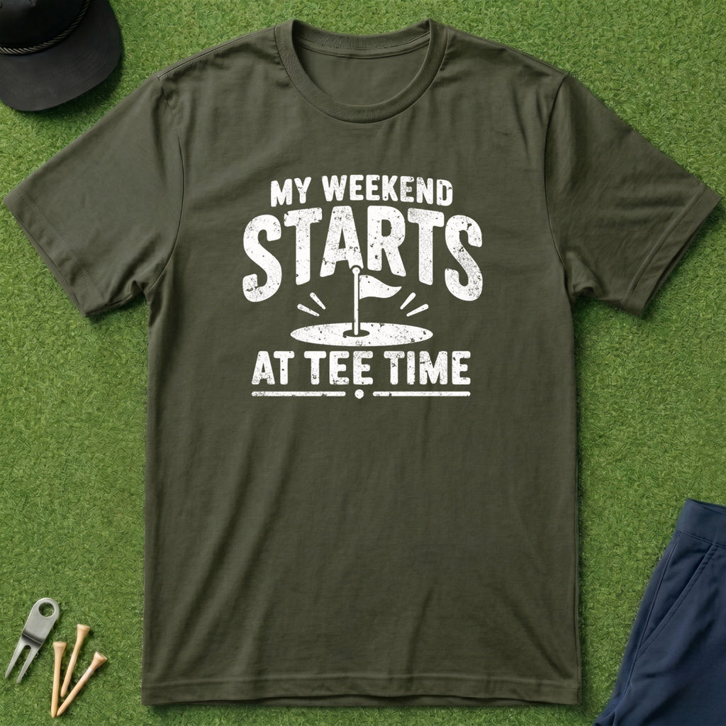 My Weekend Starts At Tee Time - T-Shirt