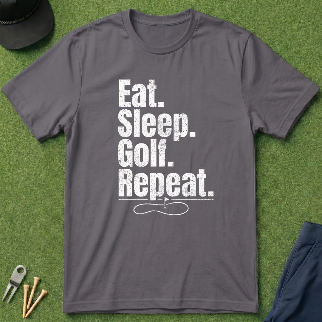 Eat. Sleep. Golf. Repeat. - T-Shirt