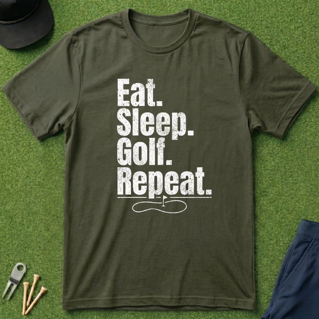Eat. Sleep. Golf. Repeat. - T-Shirt