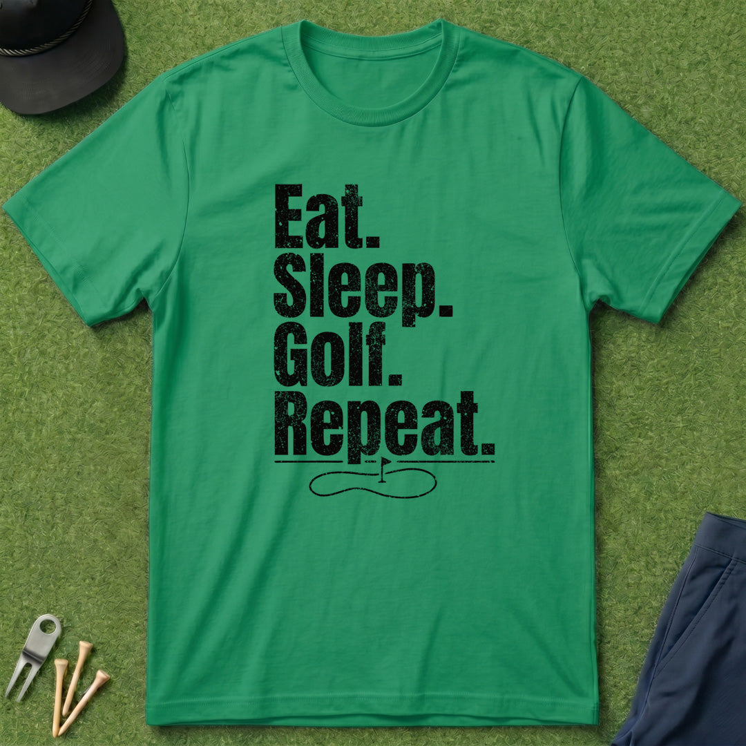 Eat. Sleep. Golf. Repeat. - T-Shirt