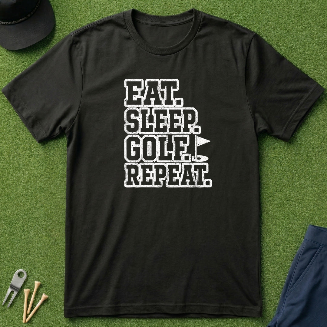 Eat. Sleep. Golf. Repeat. Collegiate - T-Shirt