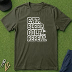 Eat. Sleep. Golf. Repeat. Collegiate - T-Shirt