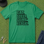 Eat. Sleep. Golf. Repeat. Collegiate - T-Shirt
