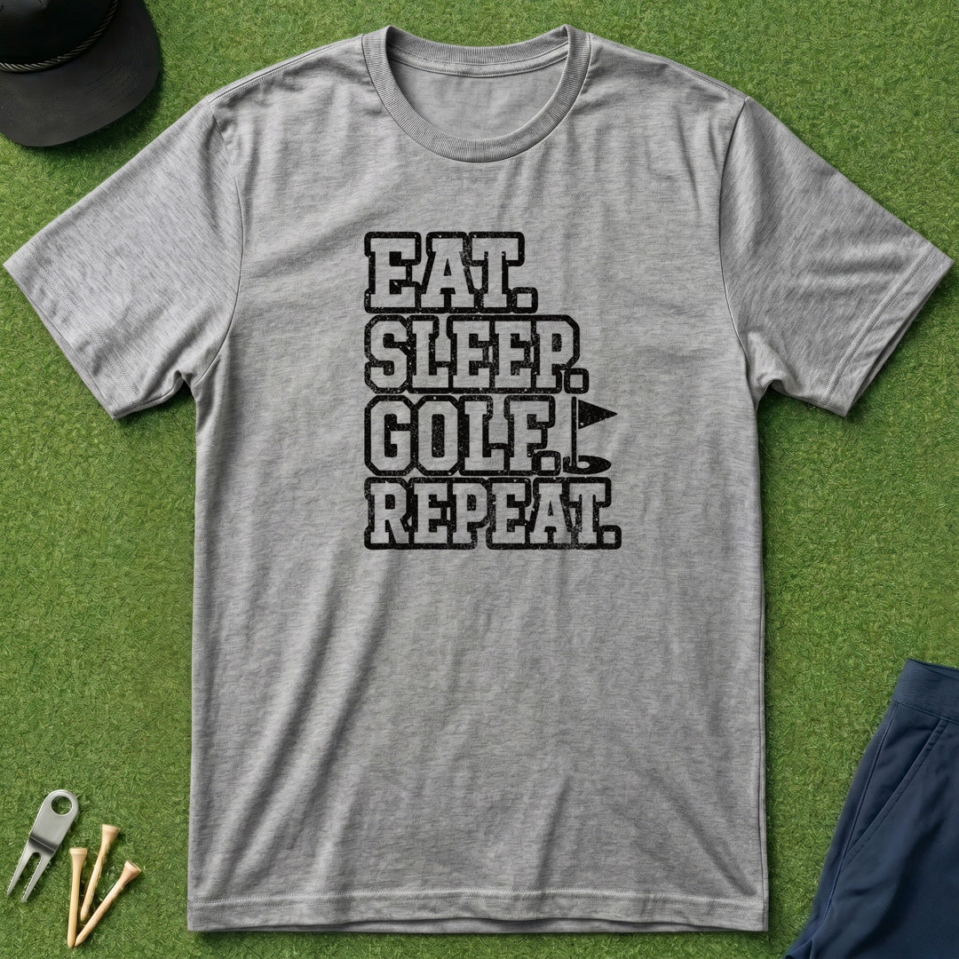 Eat. Sleep. Golf. Repeat. Collegiate - T-Shirt