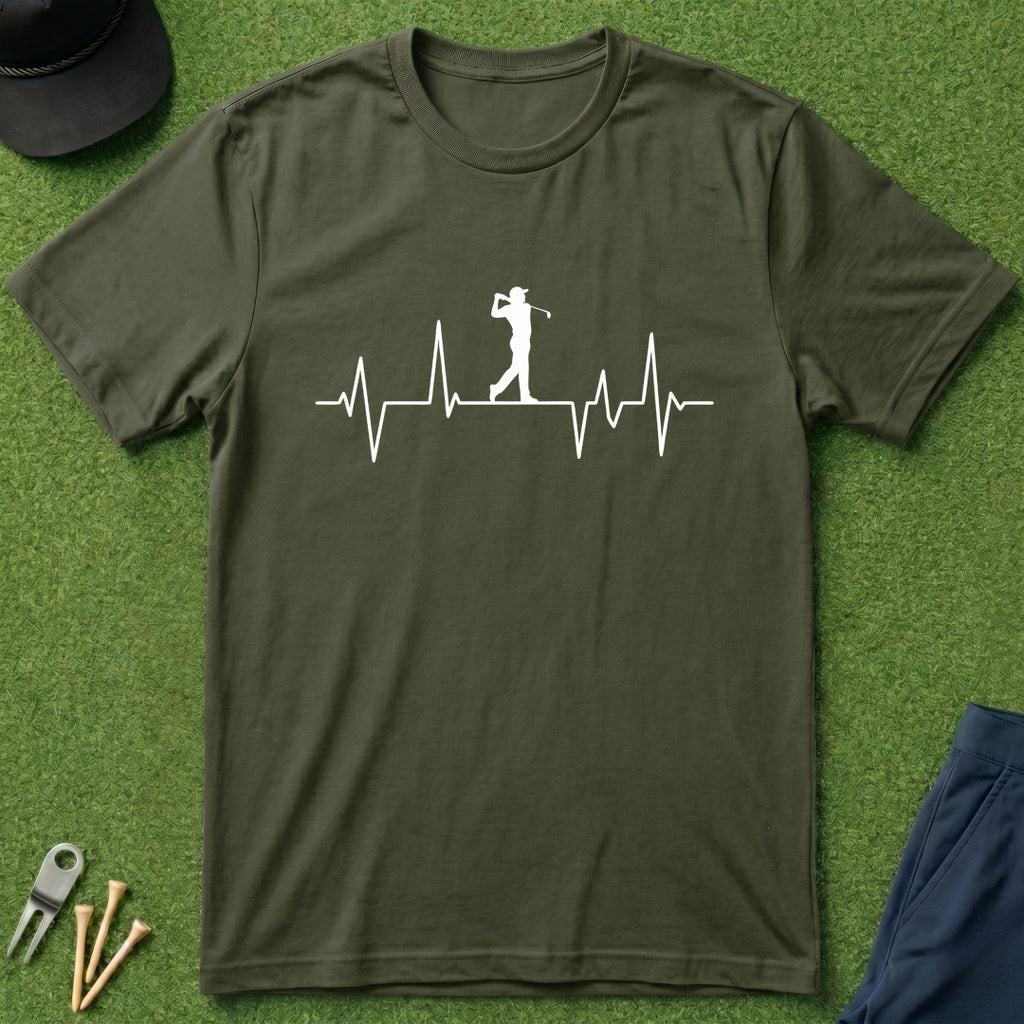 Golfers Heart Beat - T-Shirt