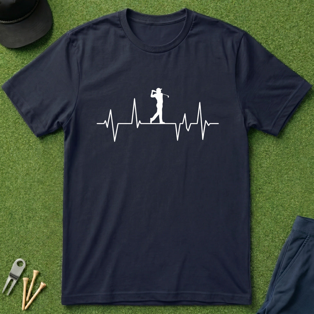 Golfers Heart Beat - T-Shirt