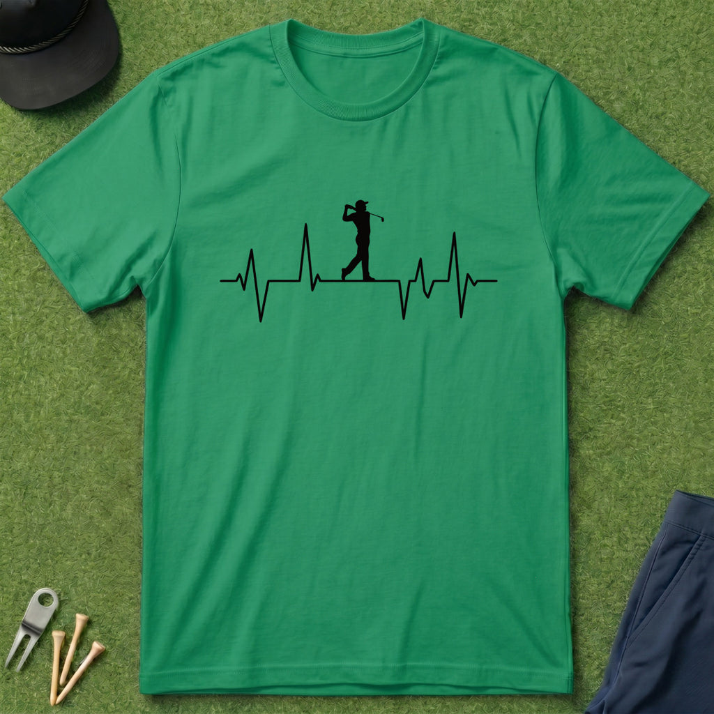 Golfers Heart Beat - T-Shirt