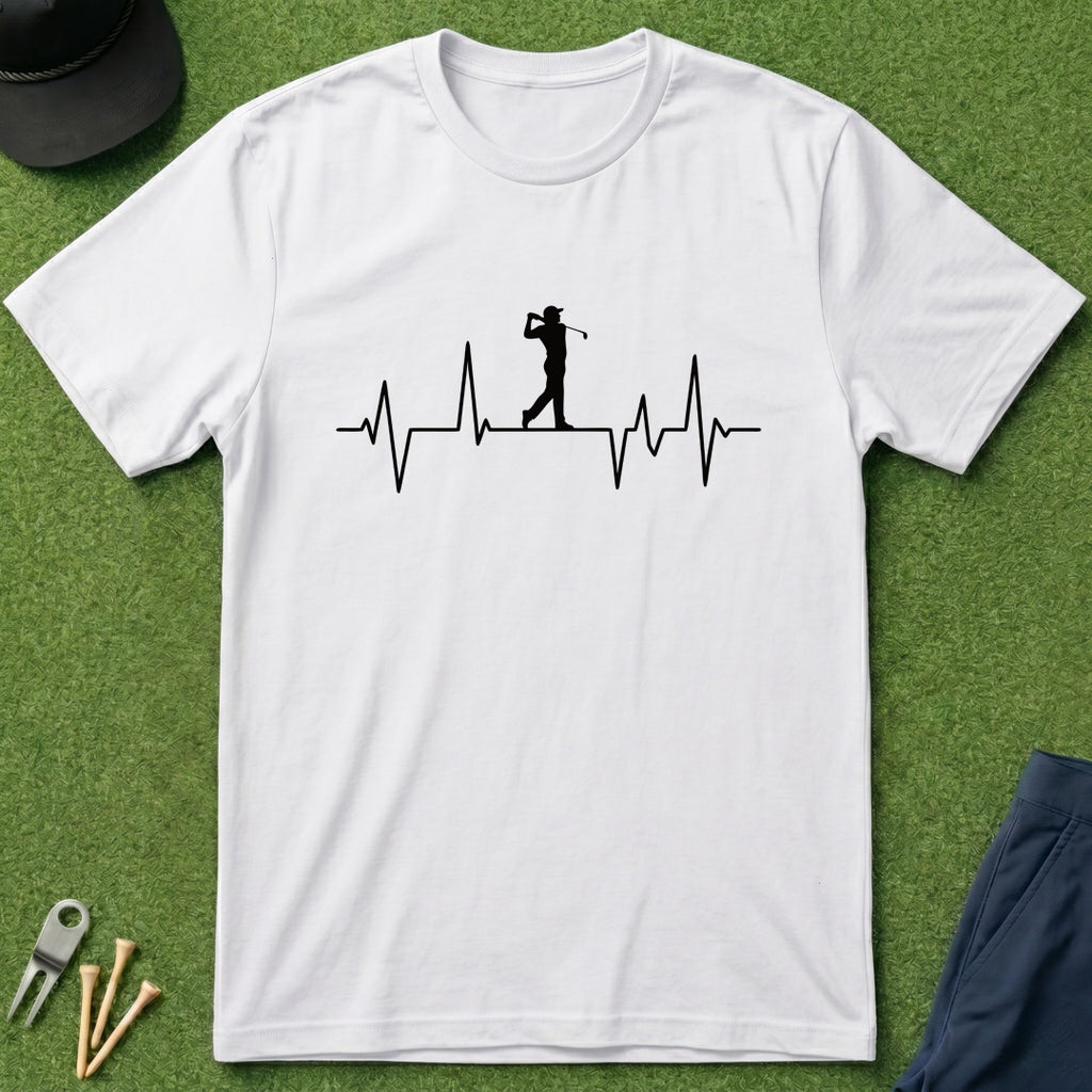 Golfers Heart Beat - T-Shirt