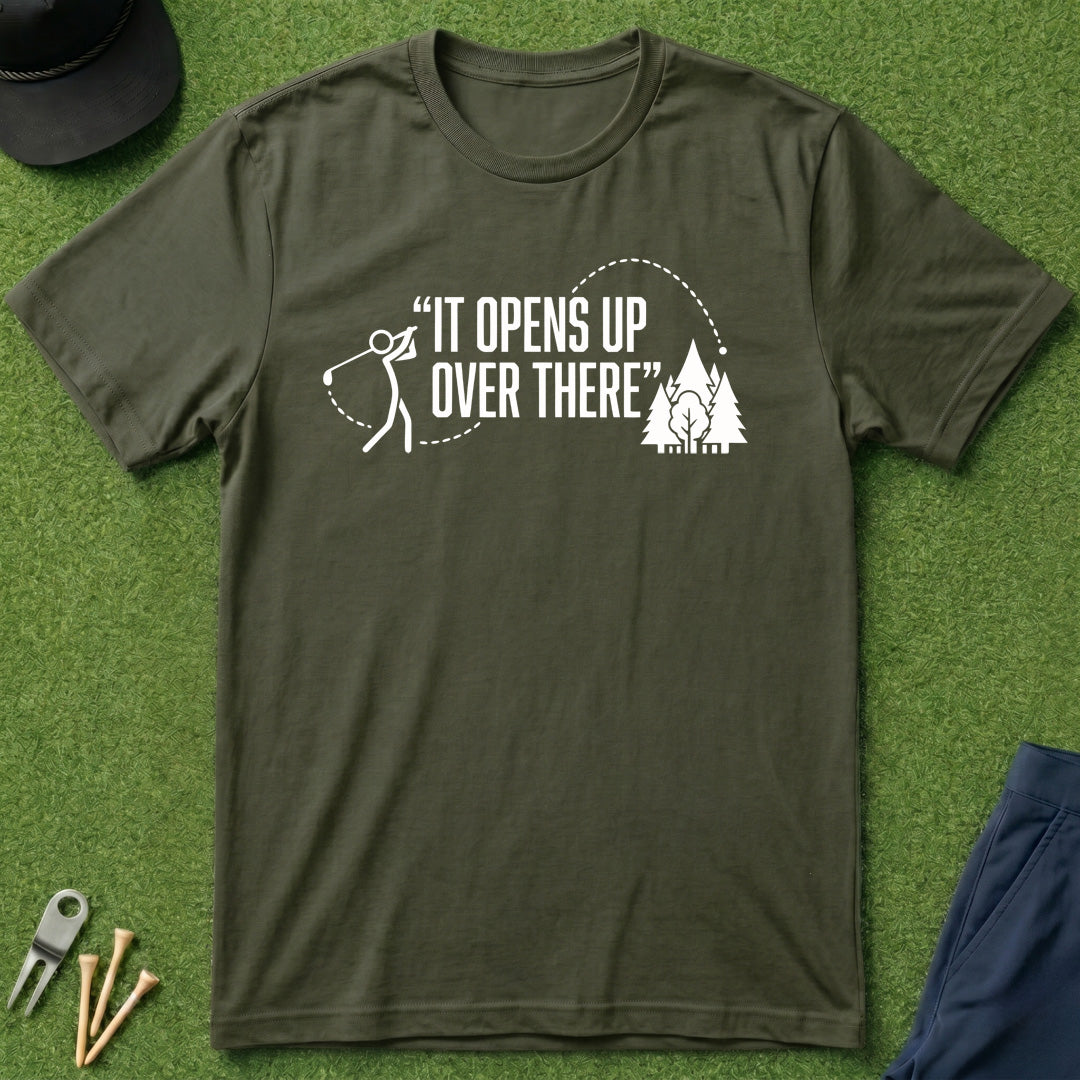 It Opens Up Over There - T-Shirt