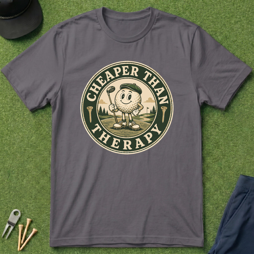 Golf Is My Therapy Badge - T-Shirt