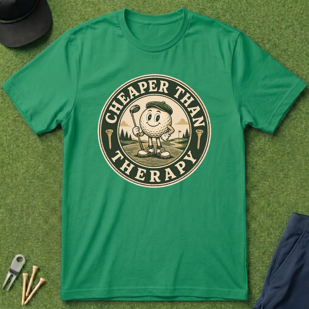 Golf Is My Therapy Badge - T-Shirt