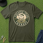 Golf Is My Therapy Badge - T-Shirt