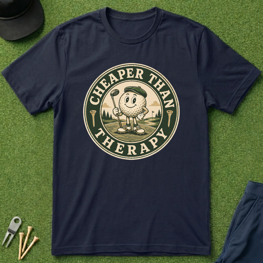 Golf Is My Therapy Badge - T-Shirt