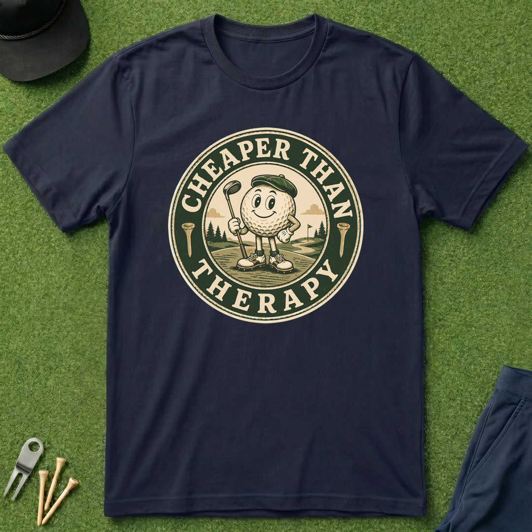 Golf Is My Therapy Badge - T-Shirt