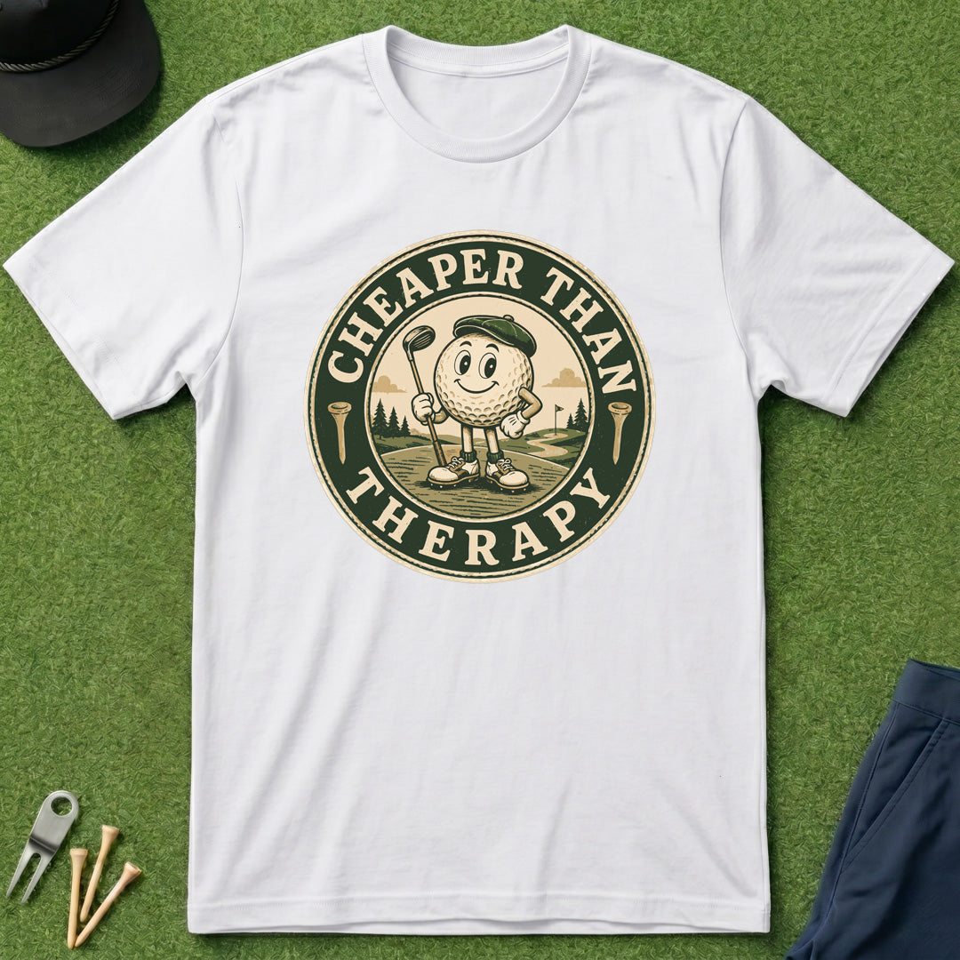 Golf Is My Therapy Badge - T-Shirt