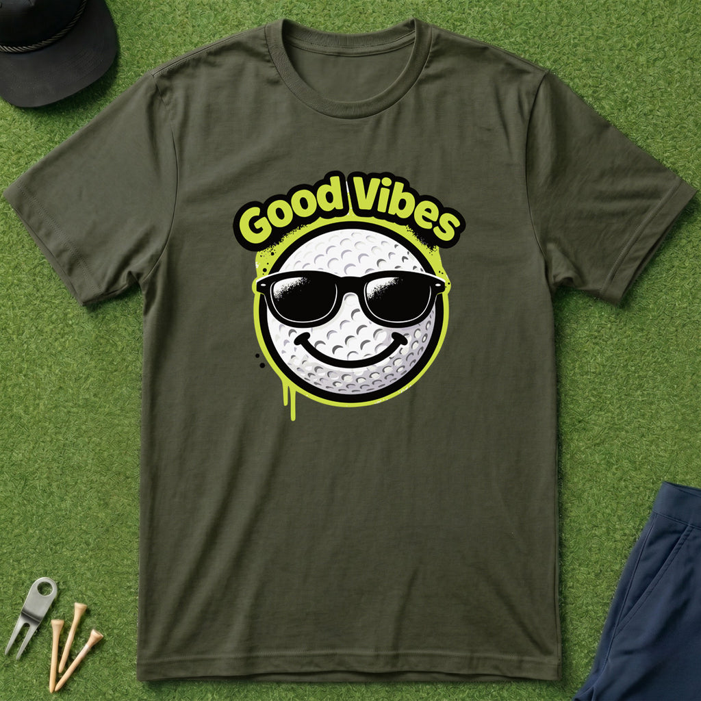 Good Vibes Golf Ball - T-Shirt