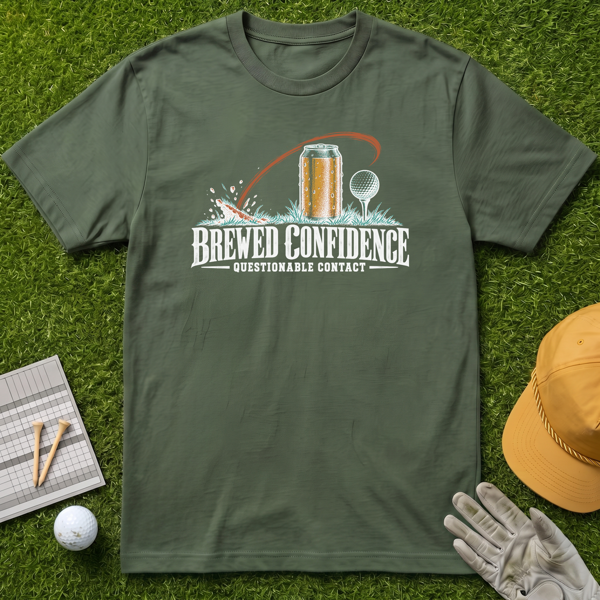 BREWED CONFIDENCE
QUESTIONABLE CONTACT - Military Green [BVS bcf19759-3e76-487f-be75-17d786954ae1:0]