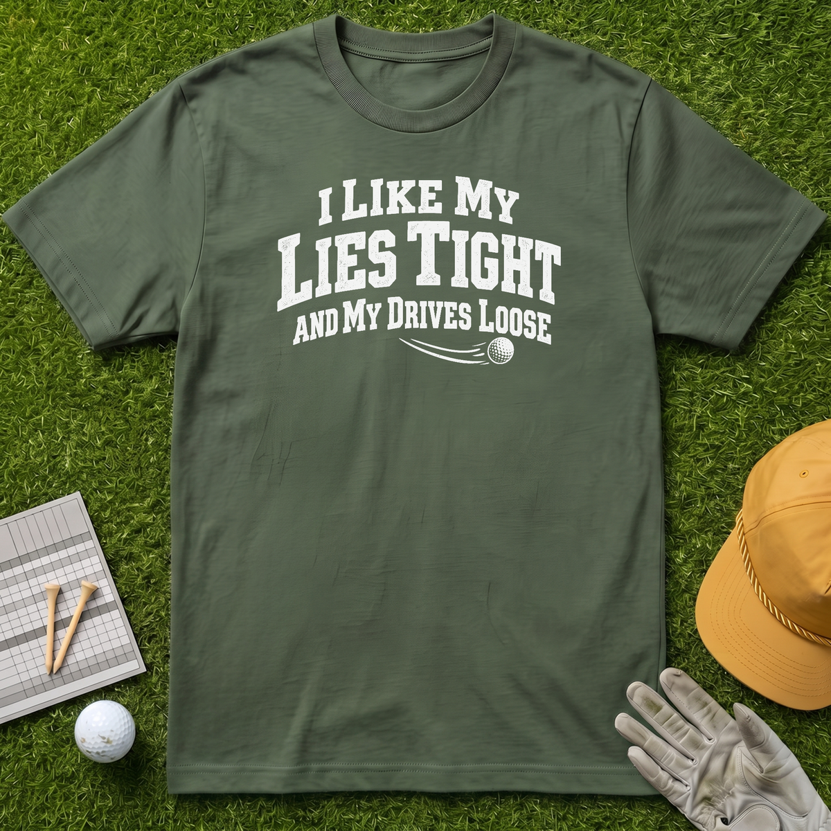 I Like My Lies Tight and My Drives Loose - Military Green [BVS 44e4d44b-b945-4d43-80df-2c6bec82bef5:0]