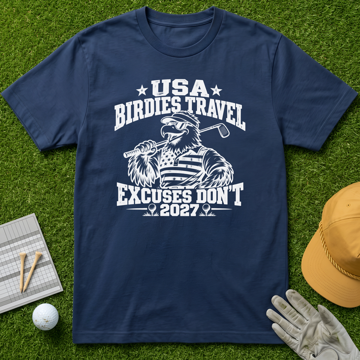 USA BIRDIES TRAVEL EXCUSES DON'T 2027 - Navy [BVS 1e5e9569-d23e-4c06-867e-df3afa06f99f:1]