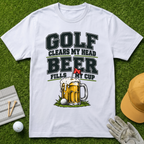 GOLF CLEARS MY HEAD BEER FILLS MY CUP - White [BVS d6ac51dd-3140-4242-b175-dae17ea8c66d:3]