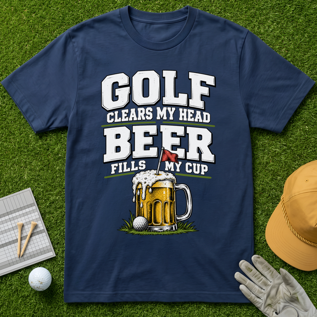 GOLF CLEARS MY HEAD BEER FILLS MY CUP - Navy [BVS d6ac51dd-3140-4242-b175-dae17ea8c66d:1]