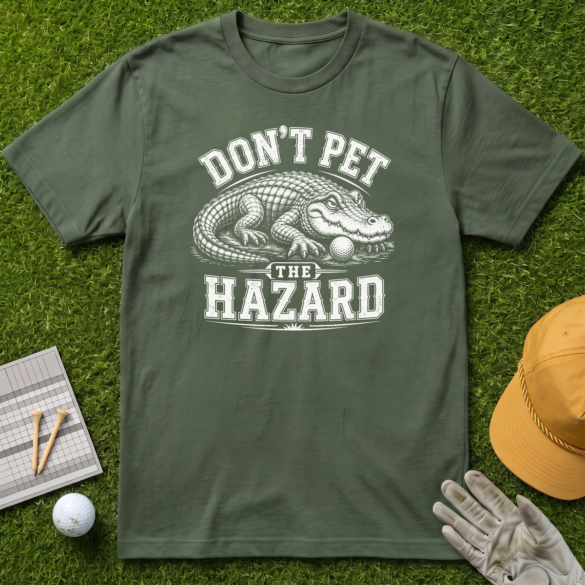 337-No Petting Hazard-WHITE - Military Green [BVS fce043d9-77e7-42c8-9ac7-039defdc7440-0:0]